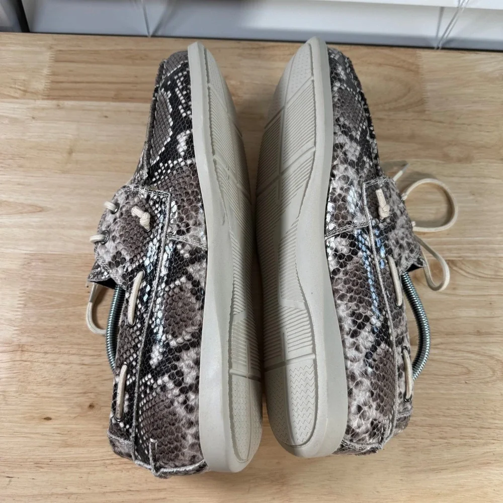 Steve Madden Gametyme Boat Shoes Men's Snake Print Round Toe Casual - 13